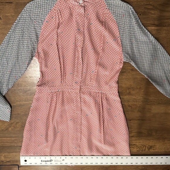 BOY. BAND OF OUTSIDERS 100% SILK PRINTED BUTTON DOWN DRESS SIZE 1 - Picture 14 of 15